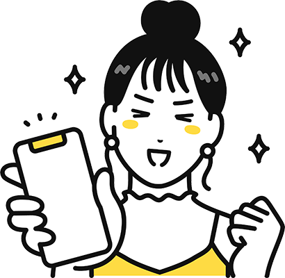 メールを確認している人のイラスト